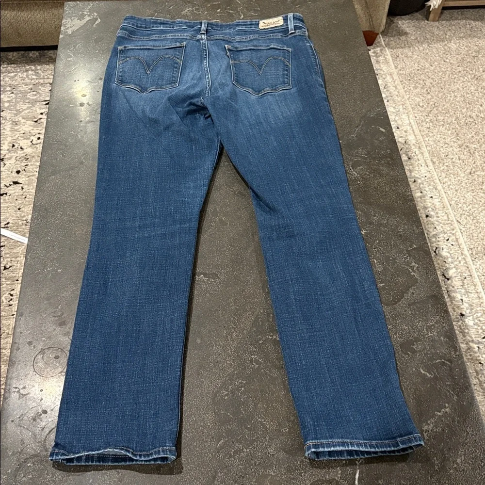 Levi’s Mid Rise Skinny Sz 12 Classic Blue Jeans - Picture 9 of 11